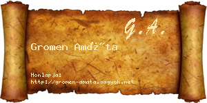 Gromen Amáta névjegykártya
